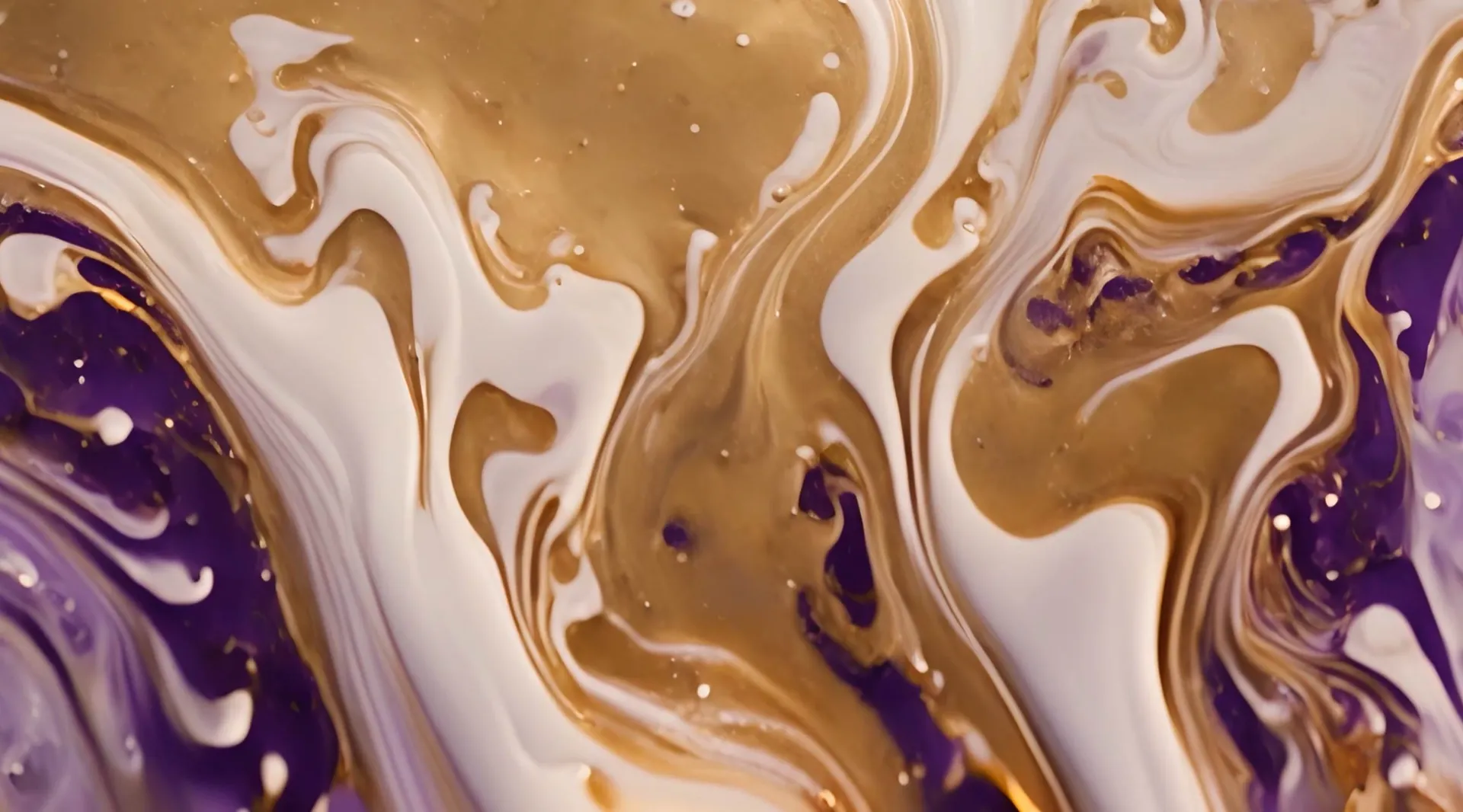 Luxe Liquid Artistry Purple and Gold Backdrop